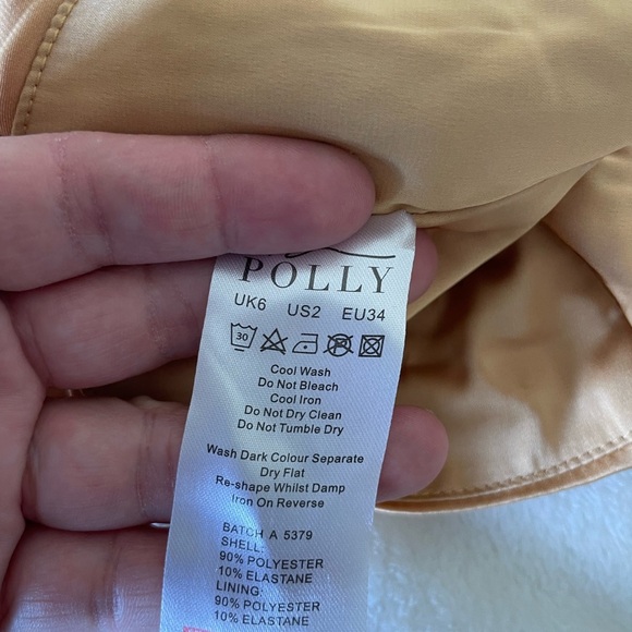 Oh Polly Golden Satin Halter Top - Picture 6 of 6